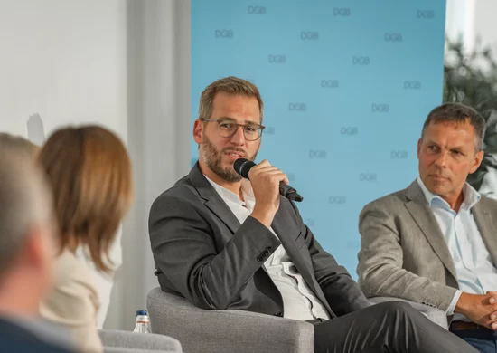 Podiumsdiskussion:Christian Woltering, Vorsitzender der Freien Wohlfahrtspflege NRW, Clemens Wieland, Bertelsmann Stiftung.